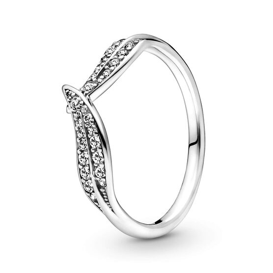 Pandora Sparkling CZ Leaves Ring 199533C01 Ben Bridge Jeweler