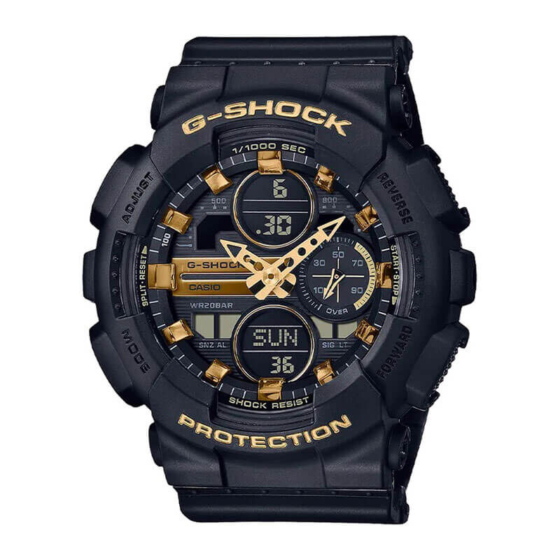 G-Shock Black Resin Golden Detailed Watch, 49mm image number 0