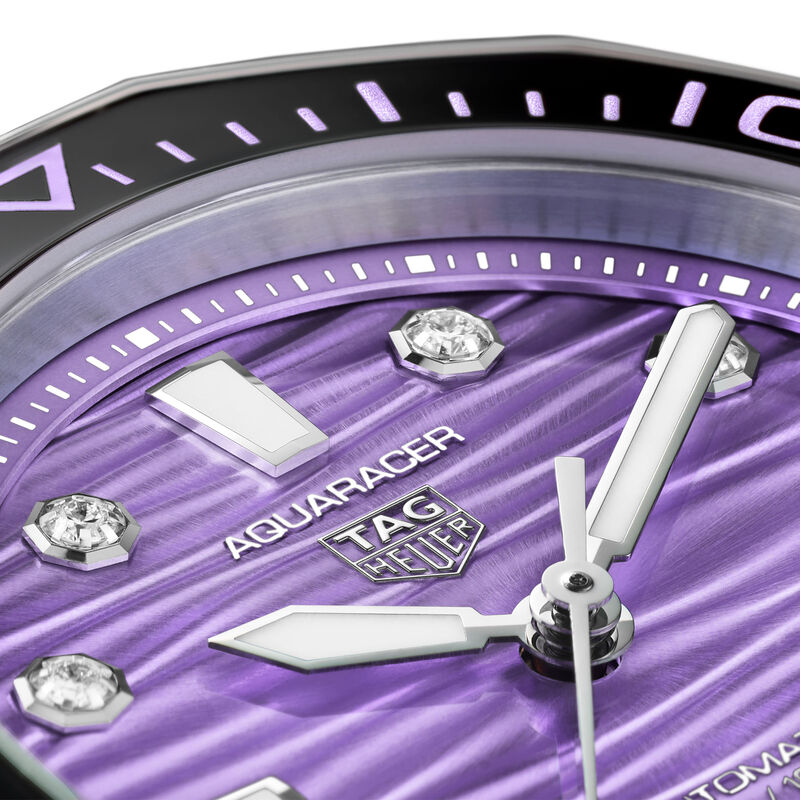 TAG Heuer Aquaracer Professional 300 Purple Dial Watch, 36mm image number 3