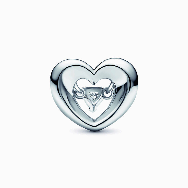 Pandora Radiant Heart & Floating Stone Charm image number 1