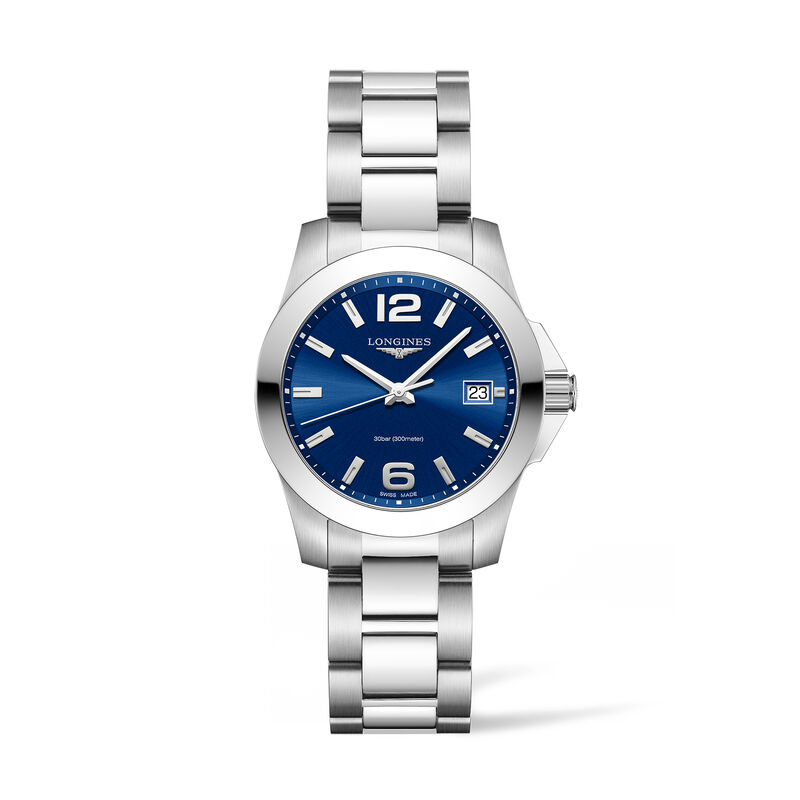 Longines Conquest Blue Dial Watch, 34mm image number 0