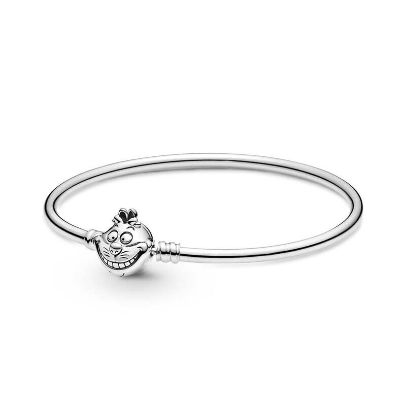 Pandora Disney Alice in Wonderland Cheshire Cat Clasp Pandora Moments Bangle image number 0