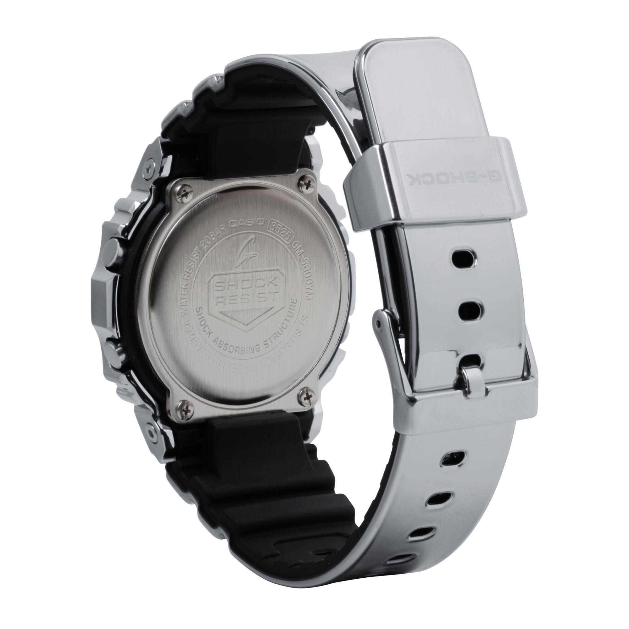 G-Shock G-Steel 5600 Series Black Digital Dial Watch, 43.2mm x 49.6mm