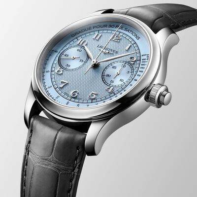 Longines Master Collection Chrono Monopusher Blue Dial Watch, 41mm