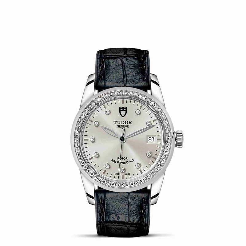 TUDOR Glamour Date Watch Diamond Set Bezel Silver Dial, 36mm image number 0