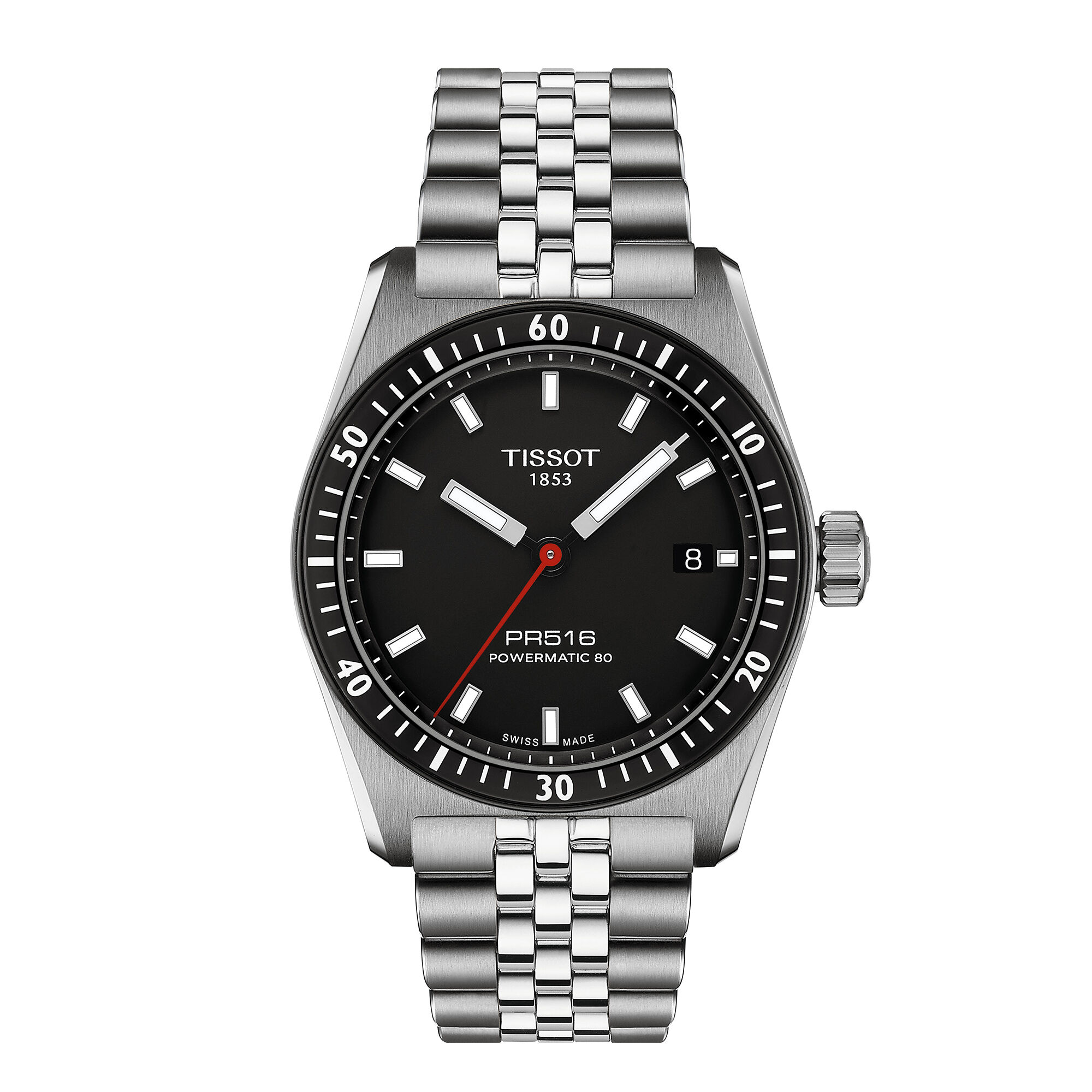 TISSOT SWISSMATIC ブラック腕時計 Tissot Classic Dream Swissmatic Black Dial Steel Watch, 42mm