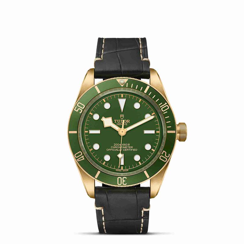 TUDOR Black Bay Fifty- Eight Watch 18k Gold Case Green Dial Alligator Strap, 39mm image number 0