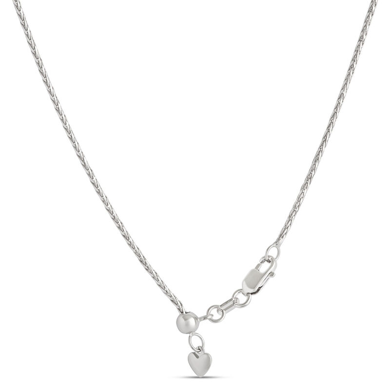 22-Inch Spiga Link Necklace, 14K White Gold image number 1