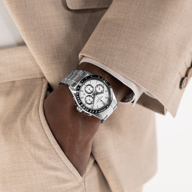 Hamilton Jazzmaster Performer Auto chrono White Dial Watch, 42mm image number 5