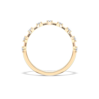Classic Round Diamond Band, 1/10 Carat Total Weight, 14K Yellow Gold