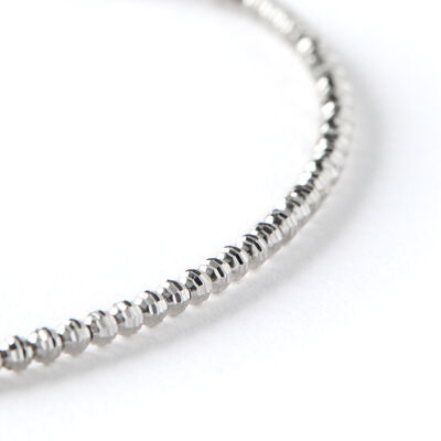 Mooncut Bead Bracelet, 14K White Gold