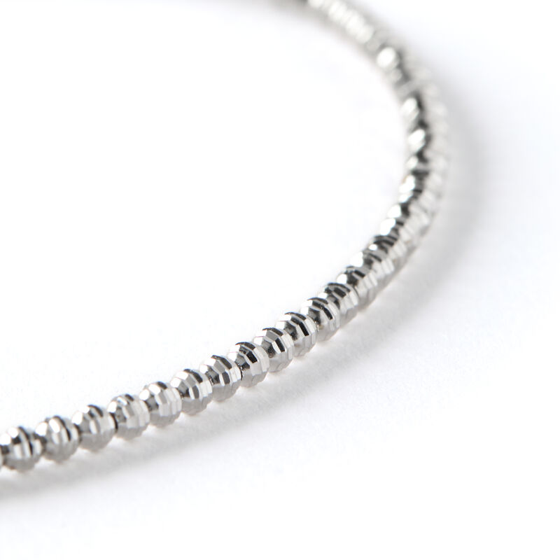 Mooncut Bead Bracelet, 14K White Gold image number 1