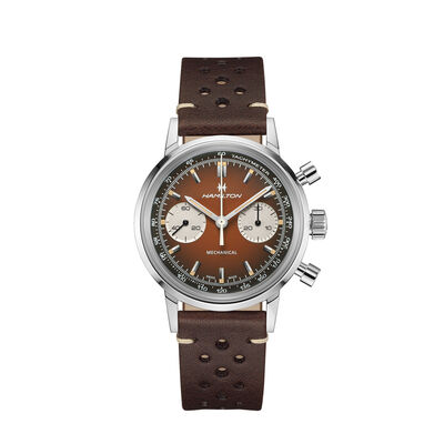 Hamilton American Classic Intra-matic Chronograph H Brown Dial Watch, 40mm