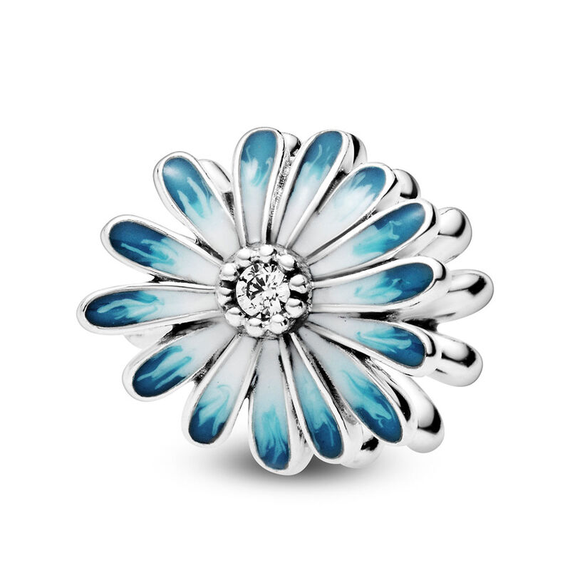 Pandora Blue Daisy Flower Enamel Charm image number 4