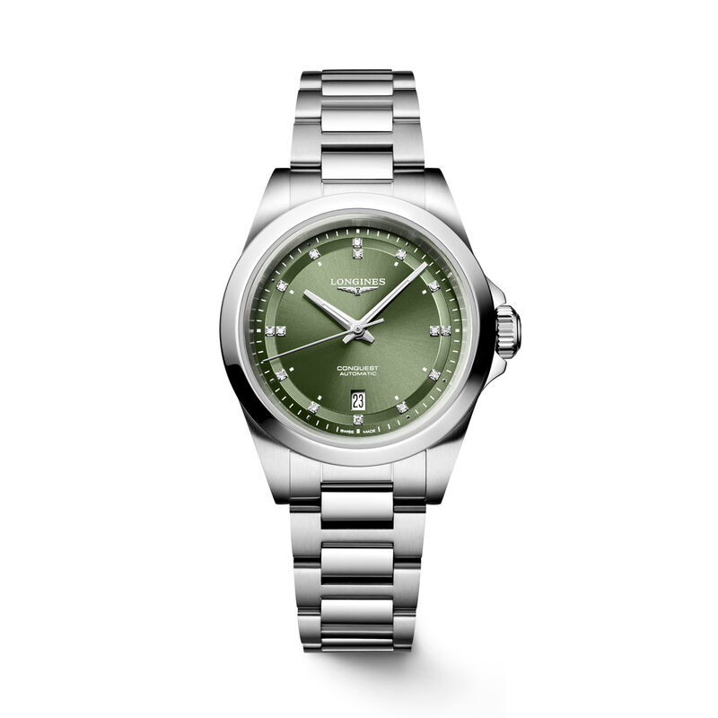 Longines Conquest Green Dial Watch, 30mm image number 0