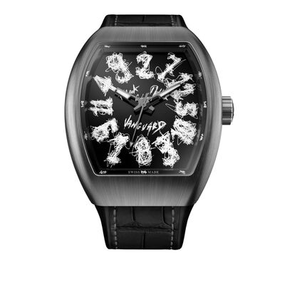 Franck Muller Vanguard Crazy Hours Hom Nguyen Black Dial Watch, 44mm x 53.7mm