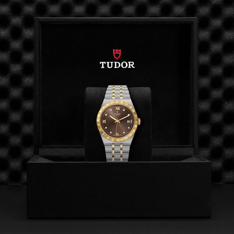 TUDOR Royal Watch Chocolate Brown Diamond Set Dial, 38mm image number 4