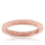 Rose Gold Toscano Roman Hammered Ring 14K, Size 7