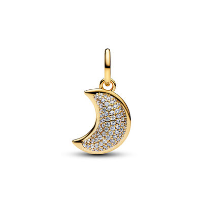 Pandora Sparkling Crescent Moon Dangle Charm