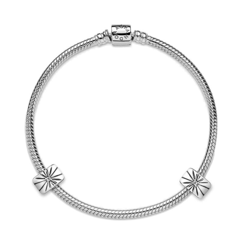 Pandora Iconic Clasp Bracelet & CZ Clips Gift Set with Free Charm image number 2