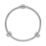 Pandora Iconic Clasp Bracelet & CZ Clips Gift Set with Free Charm
