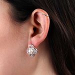 Freshwater Cultured Pearl & Diamond Filigree Earrings 14K