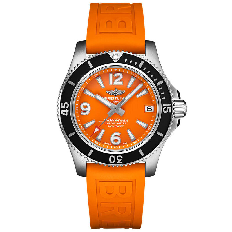 Breitling Superocean Automatic 36 Orange Rubber Watch, 36mm image number 0