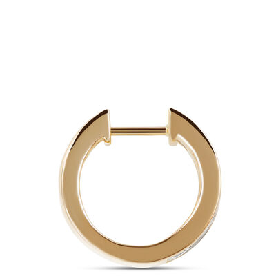 15MM Diamond Hoops, 14K Yellow Gold