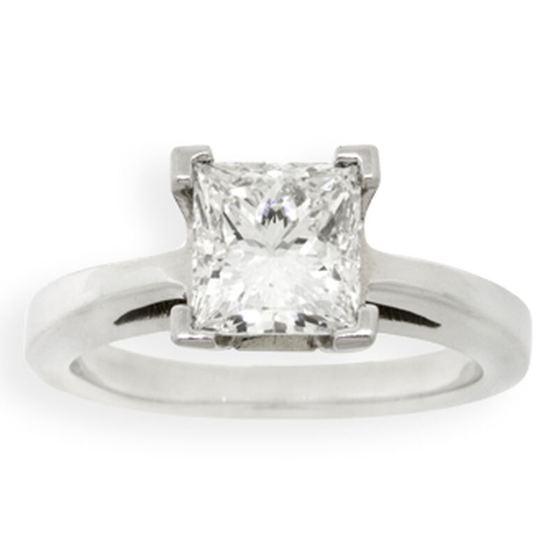 Princess Cut Diamond Solitaire Ring 14K, 2 ct. image number 0