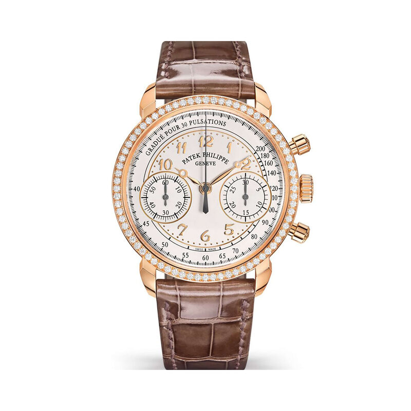 Patek Philippe Geneve Chronograph Watch Brown Strap, 38mm image number 0