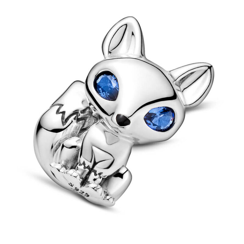 Pandora Blue-Eyed Fox Crystal & Enamel Charm image number 3