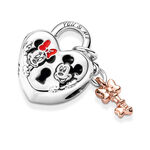 Pandora Disney Mickey Mouse & Minnie Mouse Enamel Padlock Charm