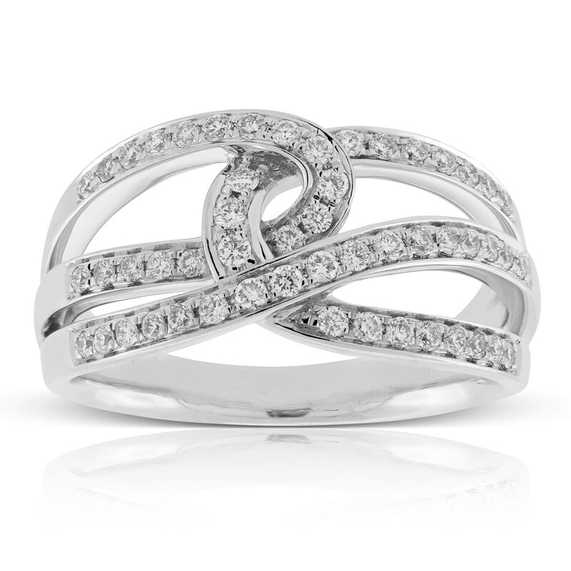 Crossover Diamond Ring 14K image number 1