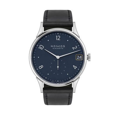 NOMOS Minimatik Date Blue Dial Watch, 39.5mm