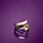 Toscano Two-Tone Bypass Ring 14K