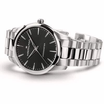 Hamilton Jazzmaster Quartz Black Dial Watch, 40mm