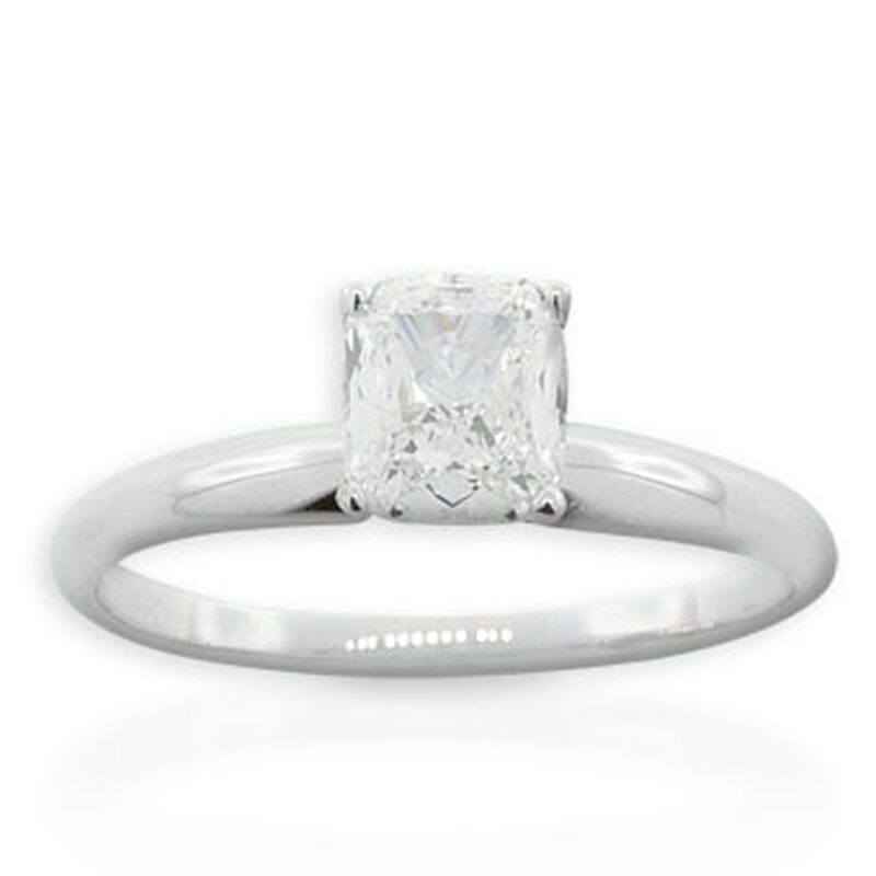 Cushion Cut Diamond Solitaire Ring 14K, 1 ct. image number 0
