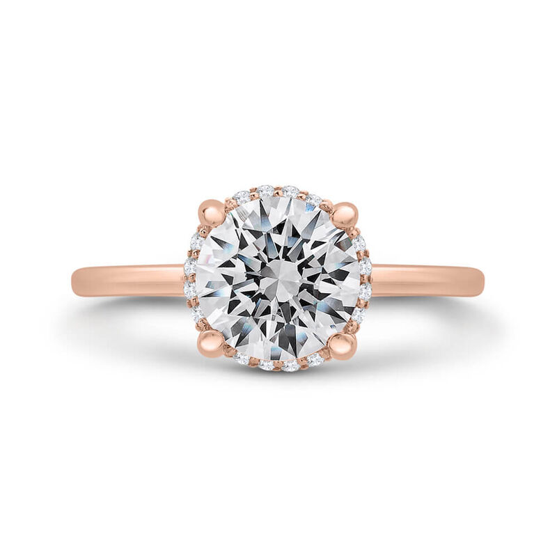 Bella Ponte "The Whisper" Rose Gold Diamond Engagement Ring Setting 14K image number 1