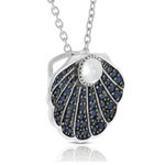 Lisa Bridge Sapphire & Moonstone Clam Shell Necklace