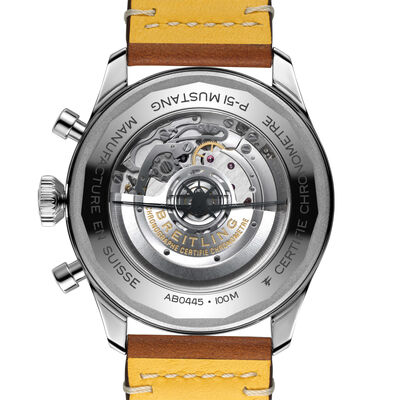 Breitling Classic AVI Super AVI B04 Chronograph GMT P-51 Mustang Black Dial Watch, 46mm