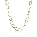 Toscano Two-Tone Graduated Oval Link Necklace 14K