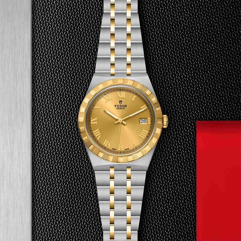 TUDOR Royal Watch Steel Case Champagne Dial Steel And Gold Bracelet, 38mm image number 3