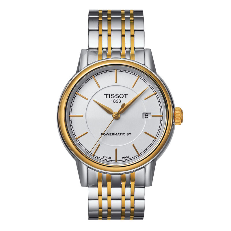 Tissot Carson Powermatic 80 Gold PVD White Dial Auto Watch, 40mm image number 1