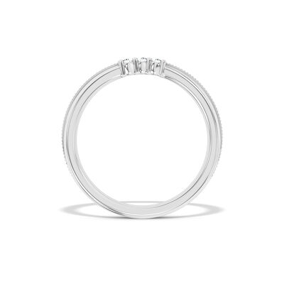 Classic Round Diamond Band, 1/20 Total Carat Weight, 14K White Gold