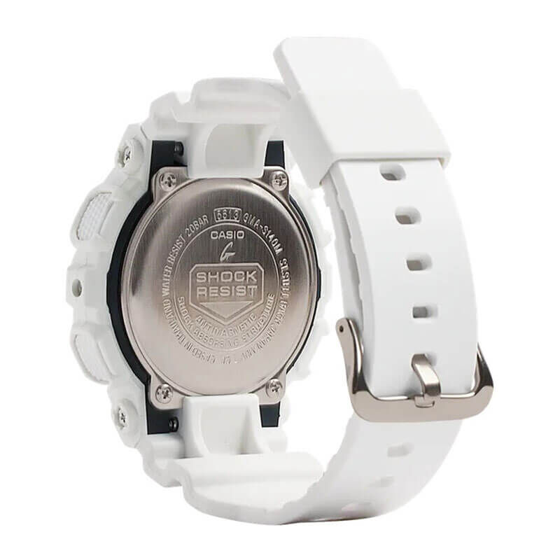 G-Shock White Resin Black Dial Pink Metallic Detailed Watch, 49mm image number 2