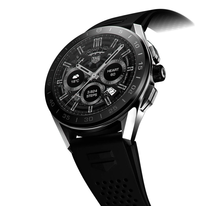 TAG Heuer Connected Mens Rubber Smartwatch image number 1