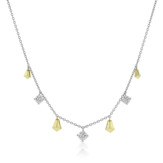 Jade Trau for Ben Bridge Signature Diamond Station Necklace 18K