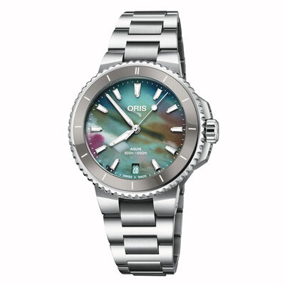 Oris Aquis Date Upcycle Multicolored Dial Watch, 36.5mm