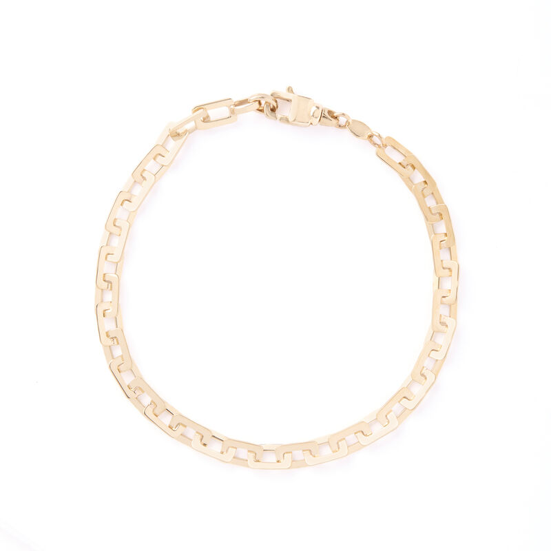Toscano 8.5-Inch Rectangle Link Bracelet, 14k Yellow Gold image number 0