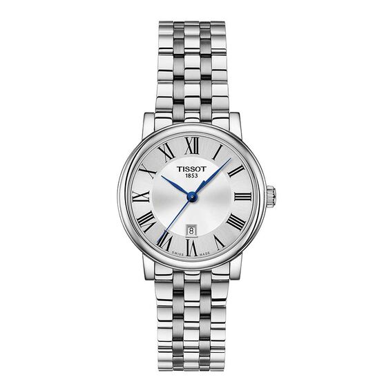 Tissot Carson Premium Lady Silver Dial Steel Quartz Watch, 30mm